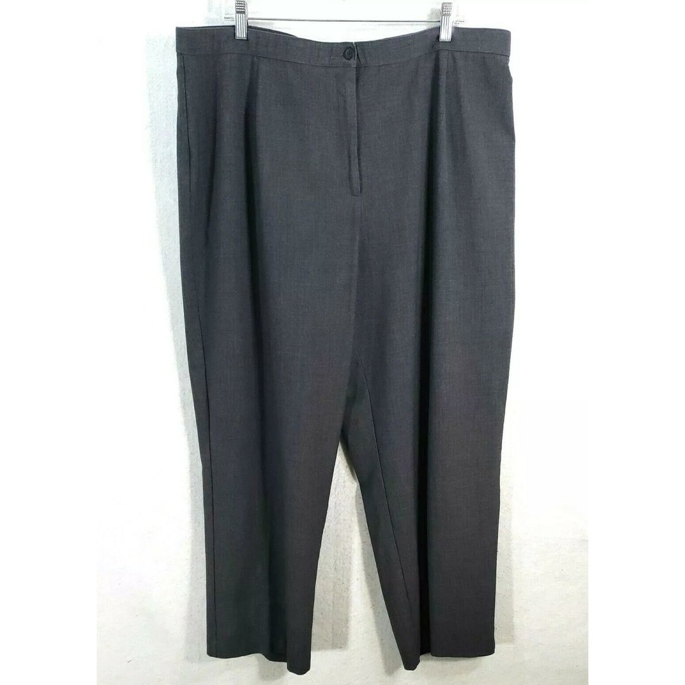 Dress Barn Woman 22W Pants Career Women's Straight Leg Stretch Gray Comfort